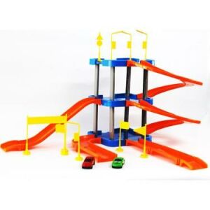 3 Katlı Trafik Aksesuarlı ve Arabalarıyla Beraber Super Garaj Set