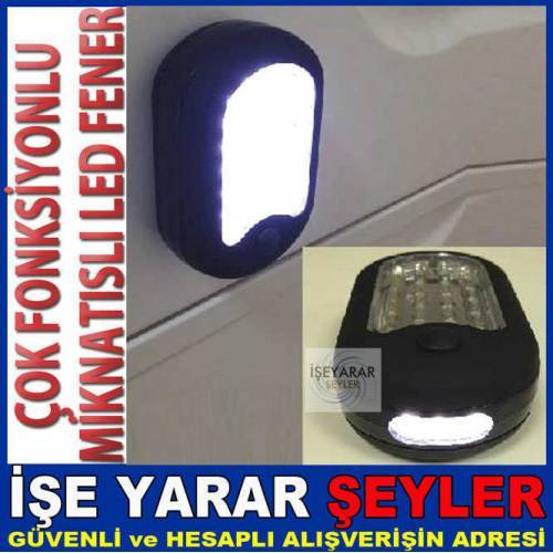 27 Ledli Mıknatıslı Çok Fonksiyonlu Pilli Fener