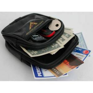 KEMERE TAKILAN 3 CEPLİ HAKİKİ DERİ BEL ÇANTASI