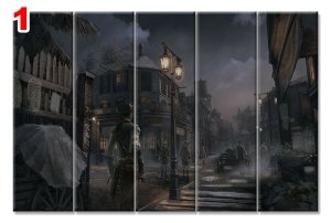 ASSASSINS CREED 3 7 STİL 5 PARÇALI KANVAS TABLO