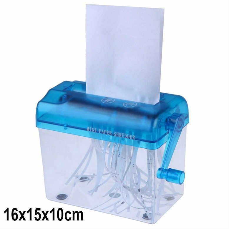 Çevirme Kollu Mini Kağıt Doğrayıcı Hand Shredder Pratik Ofis Kağıt Evrak İmha Edici Kağıt Kesme