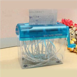 Çevirme Kollu Mini Kağıt Doğrayıcı Hand Shredder Pratik Ofis Kağıt Evrak İmha Edici Kağıt Kesme