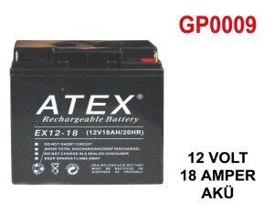 Atex Bakımsız Kuru Akü 12V 18Ah Kaliteli ve Garantili Şarj Edilebilir Akü