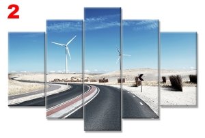 ASFALT YOL 7 STİL 5 PARÇALI KANVAS TABLO