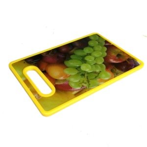Meyve Desenli Sağlıklı Plastikten 30x20cm Doğrama Kesim Panosu