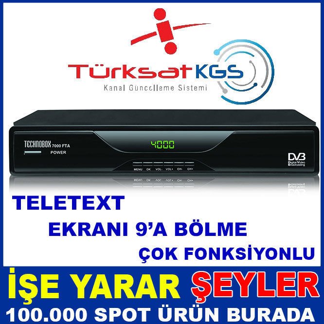 TECHNOBOX 7000 FTA ÇOK FONKSİYONLU UYDU ALICI