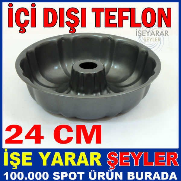 24 CM İÇİ DIŞI TEFLON YANMAZYAPIŞMAZ KEK KALIBI