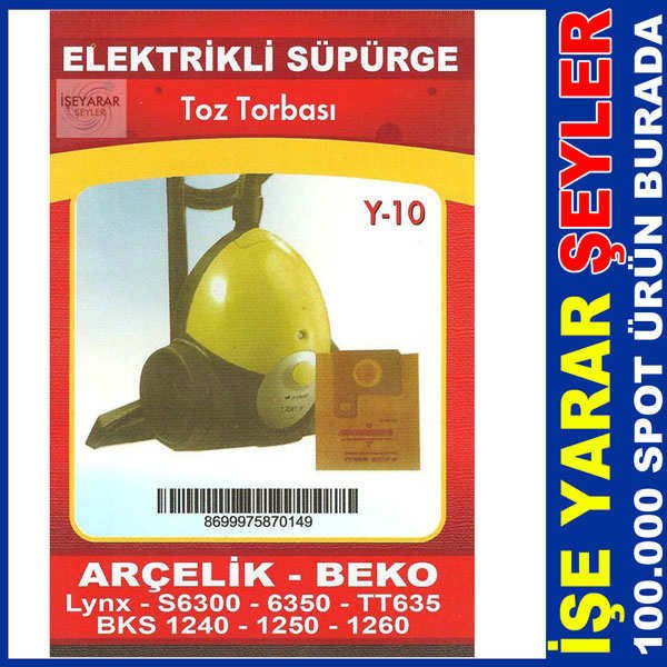 ARÇELİK BEKO ELEKTRİK SÜPÜRGE TOZTORBASI Y10