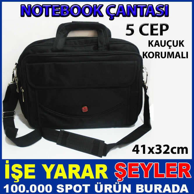 KAUÇUK KORUMALI  SADE RAHAT NOTEBOOK ÇANTASI