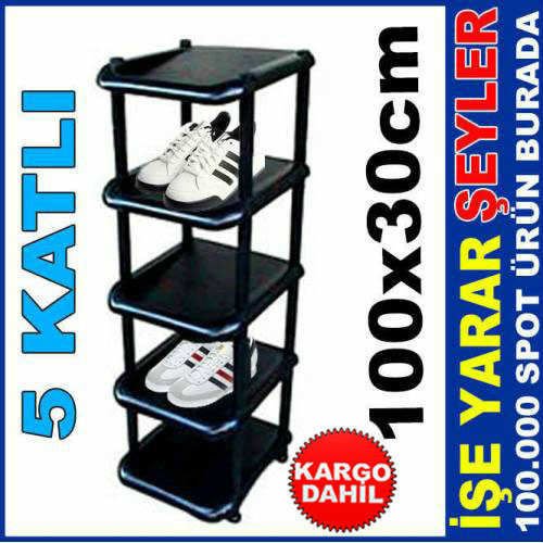 100x30cm AZ YER KAPLAYAN 5 KAT TEKLİ AYAKKABILIK