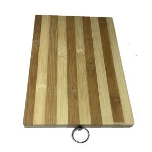 Bambu Ağacından Askılı Kesme Tahtası 28x18cm Doğrama Kesim Panosu