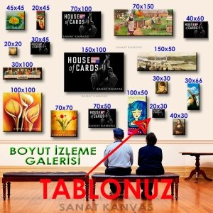 HOUSE OF CARDS POSTER 7 değişen ölçü ORİJİNAL KANVAS TABLO