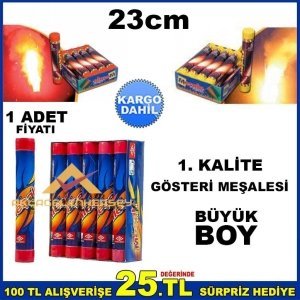 1. KALİTE BÜYÜKBOY GÖSTERİ MEŞALESİ MAÇ MEŞALESİ