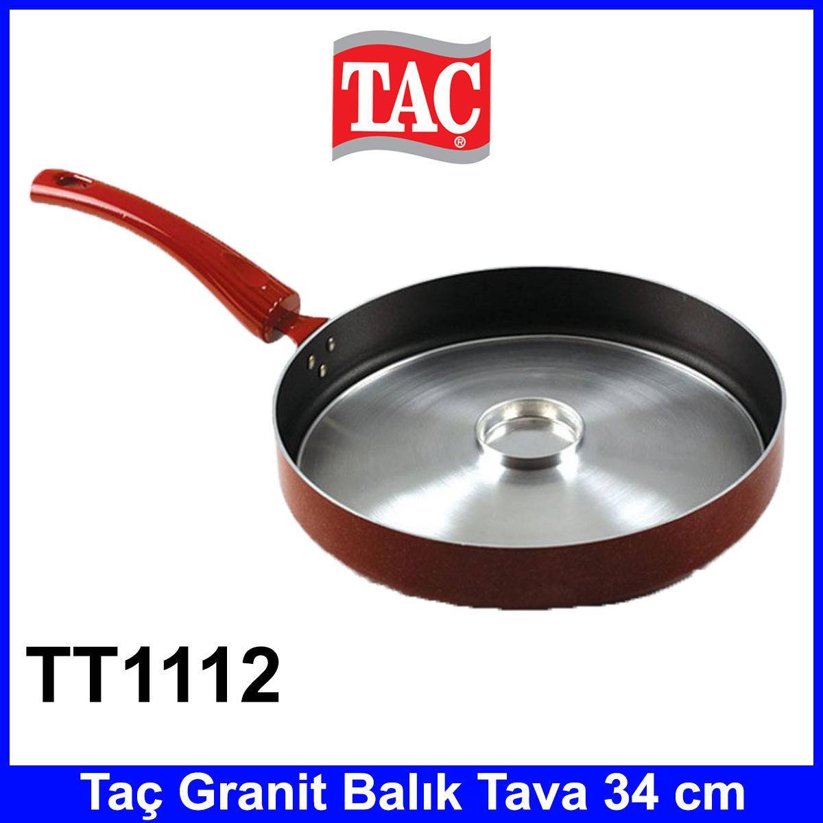 Taç TT1112 Kapaklı Granit Balık Tava 34 cm
