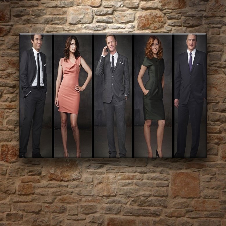 HIMYM- TAM KADRO 7 değişen ölçü ORİJİNAL KANVAS TABLO