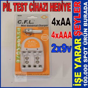 UNIVERSAL PİL ŞARJ CİHAZI PİL TEST CİHAZI HEDİYE
