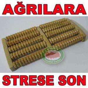 Dönerli 10 adet ahşap masaj makarası yorgunluk atıcı dinlendirici mucize ahşap ayak masaj aleti