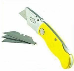 4 Yedek bıçaklı çok amaçlı katlanır halı maket bıçağı Profesyonel zemin döşeme ustası bıçağı