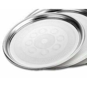 Paslanmaz Çelik Sini 80cm Sofra yemek Tepsisi Süper Kromajlı
