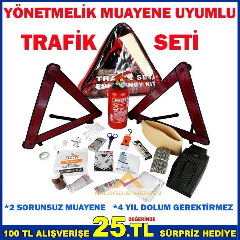 TRAFİK YÖNETMELİĞİNE UYGUN 15 PARÇA TRAFİK SETİ
