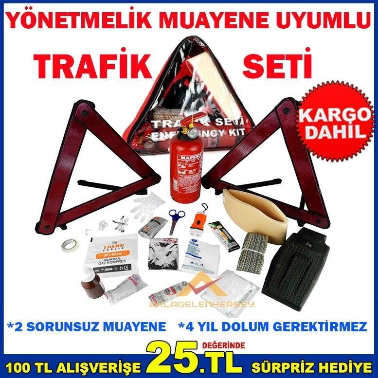 TRAFİK YÖNETMELİĞİNE UYGUN 15 PARÇA TRAFİK SETİ