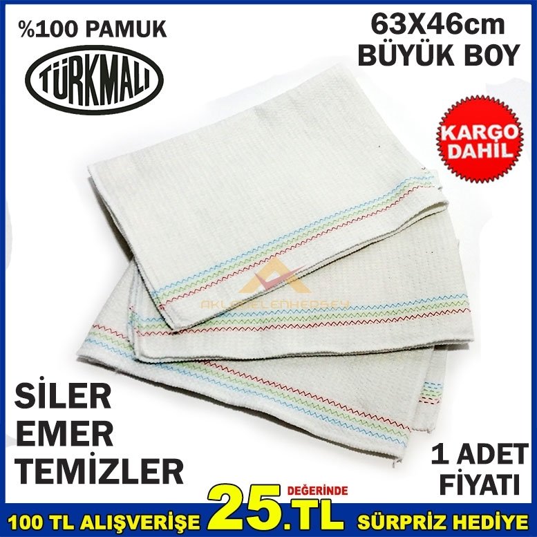 EN KALIN DOKU %100 PAMUK 63x46cm YER SİLME BEZİ