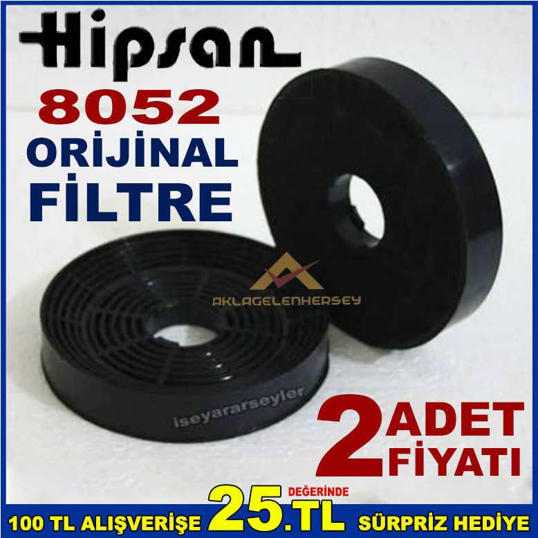 HİPSAN 8052 ANKASTRE DAVLUMBAZ FİLTRESİ 8052 ASPİRATÖR KARBON FİLTRE