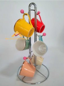 PASLANMAZ ÇELİK 6 KANCA KROM FİNCAN KUPA ASKISI