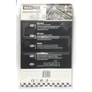 Real Özs 4lü Profesyonel 30cm Uzunluğunda Plastik Saplı Eğe Seti 1. Kalite 4 Farklı Eğe