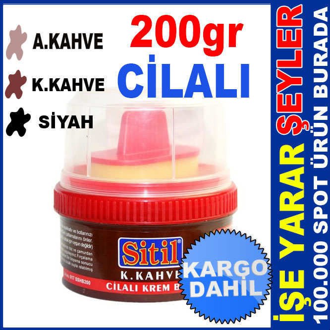 200gr. CİLALI KREM AYAKKABI BOYASI 3 RENK KD
