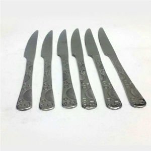 6 Adet Sunset Model Paslanmaz Çelik Rostfrei Yemek Bıçağı Seti