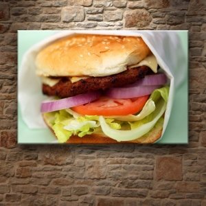 GARNİTÜRLÜ CHEESBURGER 7 değişen ölçü ORİJİNAL KANVAS TABLO