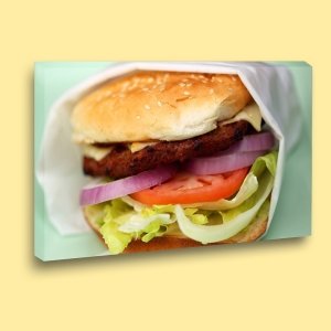 GARNİTÜRLÜ CHEESBURGER 7 değişen ölçü ORİJİNAL KANVAS TABLO