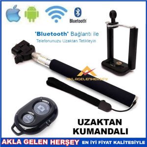 UZAKTAN KUMANDALI KABLOSUZ SELFİE ÇUBUĞU