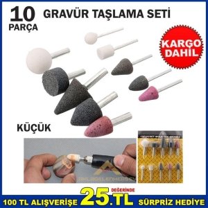 10p DEĞİŞİK ŞEKİLLERDE HOBİ GRAVÜR TAŞLAMA SETİ