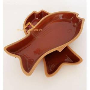 34cm 2'li Büyük Toprak Güveç Levrek Fırın Tava