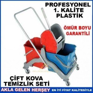 PROFESYONEL ÇİFT KOVALI AYAKLI TEMİZLİK SETİ