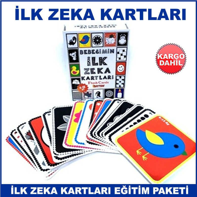 Bebeğimin İlk Zeka Kartları - Eğitici ve Zeka Gelitirici Bebek Kartları Orjinal Lisanslı Ürün