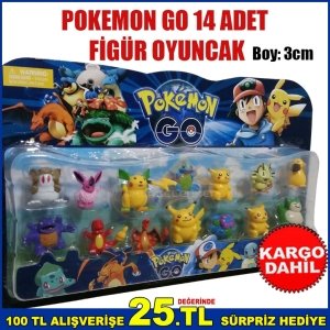 POKEMON GO 14 PARÇADAN OLUŞAN FİGÜR OYUNCAK SETİ