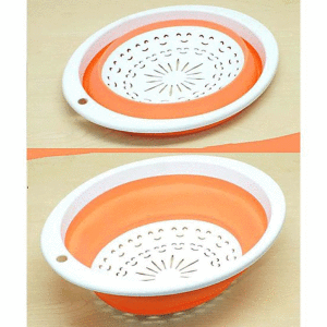 Katlanabilir Akordiyon Yuvarlak Süzgeç Dekoratif Kap Asorti