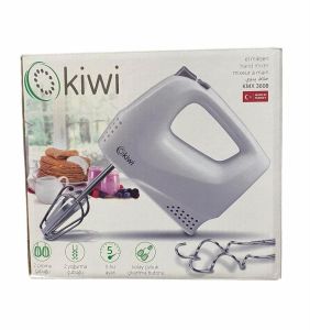 Kiwi Beyaz Renk 5 Hız Ayarlı Çıprma ve Yoğurma Başlıklı Mikser