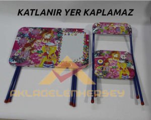 KATLANABİLİR ÇOCUK ÇALIŞMA MASASI SETİ WİNX CLUB