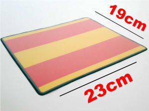 KAYMAZ ALT YÜZEYLİ SARI KIRMIZI DESENLİ MOUSEPAD