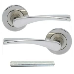 Nikel Kaplama Amerikan Kapı Kolu 2'li Set İç Dış Takım