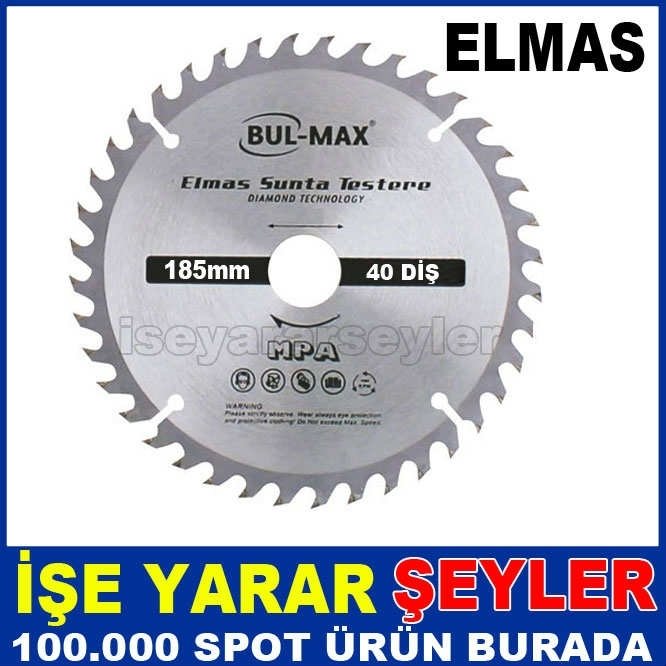 185mm 40 DİŞLİ DAİRESEL ELMAS SUNTA TESTERE