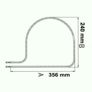 700W Fırın Rezistansı 220V 356x240mm Yerli Üretim Sağlam