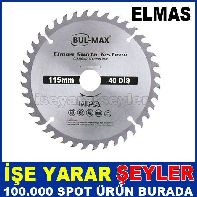 115mm 40 DİŞLİ DAİRESEL ELMAS SUNTA TESTERE