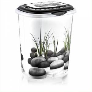 TAŞ DESENLE KİRLİ SEPETİ BANYO 50x35x42 SAĞLAM YAPI VE ŞIK TASARIM GENİŞ HAZNELİ