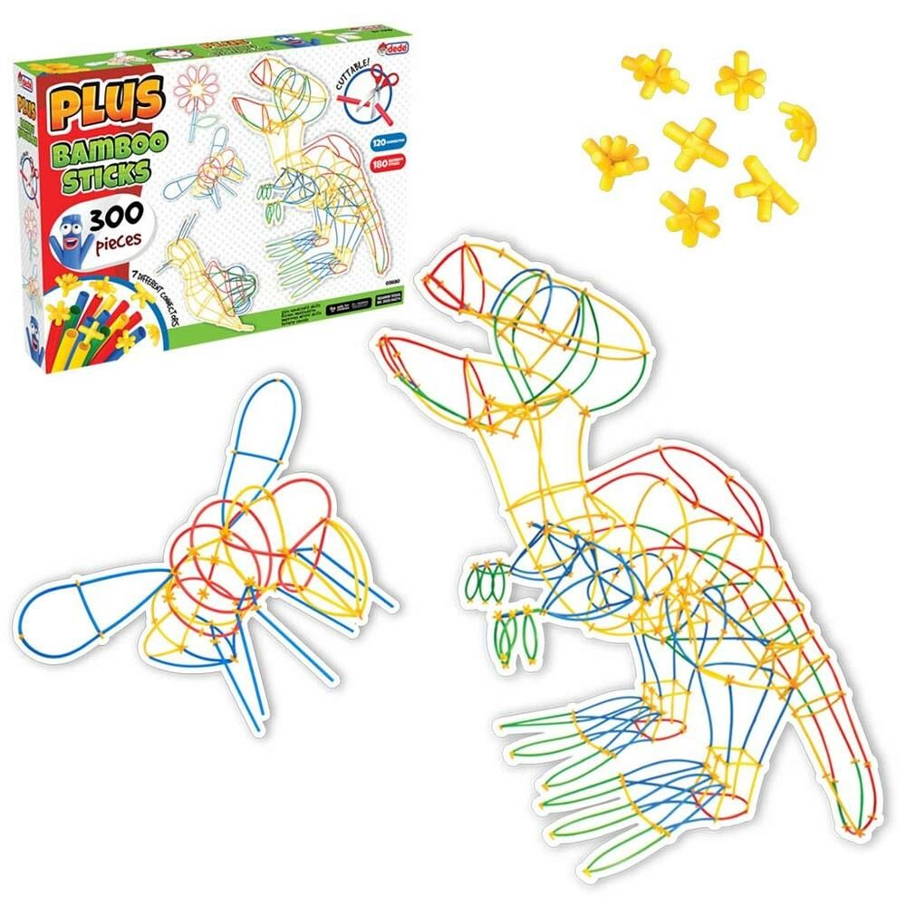 Özel Kutulu Eğlenceli Bambu Çubuklar 300 Parça Hayal Gücü Refleks Geliştirici Yapı Çubuğu Legoları