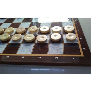 Ahşap Dama Seti 1. Kalite Ahşap Pullar, 45x45cm Ahşap Oyun Sahası